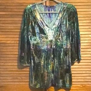 COPY - Beautiful women’s large multicolor velour tunic by Apt. 9